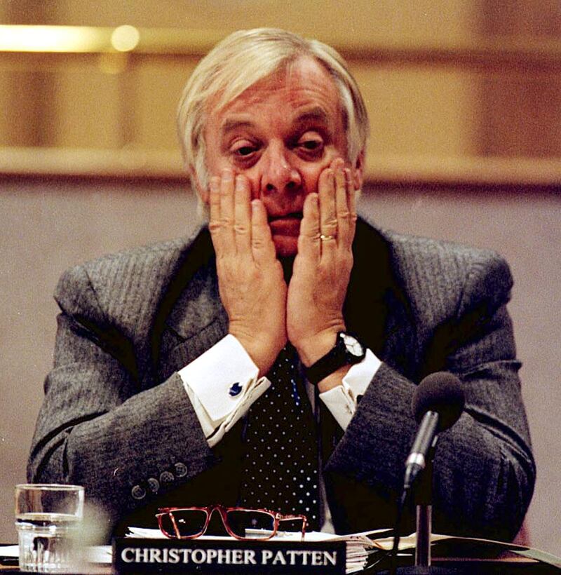 Chris Patten as chairman of the Independent Commission on Policing in Northern Ireland, 1998. Photograph: Pacemaker