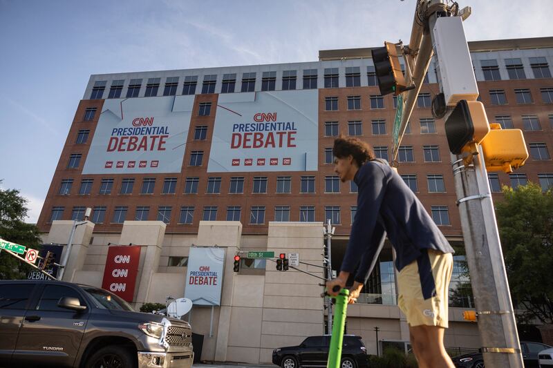 Presidential hopefuls Joe Biden and Donald Trump debate tonight on CNN (9pm eastern time/2am Irish time). Photograph: Christian Monterrosa/Getty Images