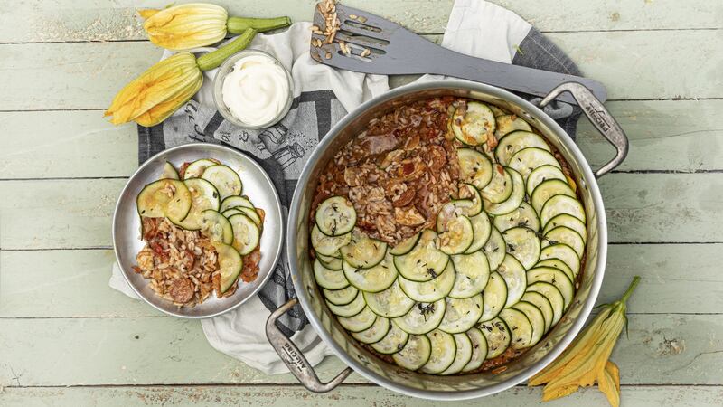 Chicken and chorizo bomba