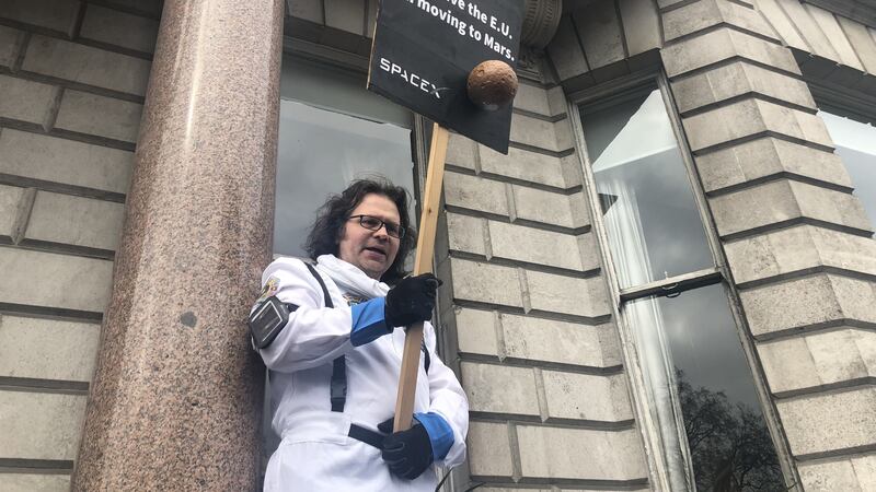 Bo Fowler at the march calling for a People’s Vote on Brexit in London on Saturday.