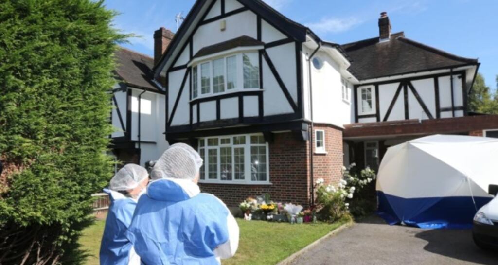 Forensic officers outside the home of the al- Hilli family in Claygate, Surrey, in September 2012. Photograph: Steve Parsons/PA Wire