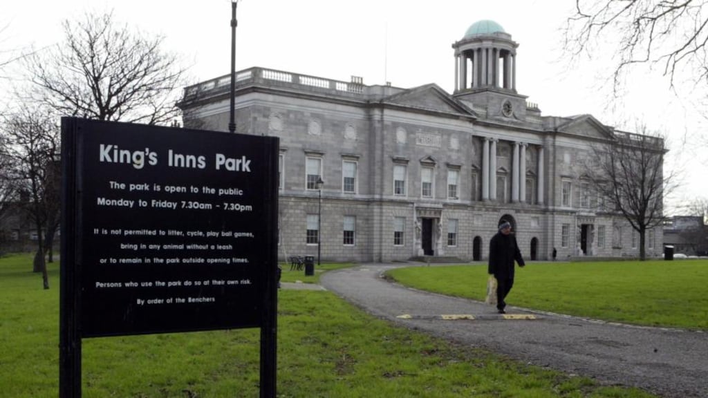 King’s Inns: Fledgling barristers have to “devil” with an experienced barrister (a “master”) for at least one year and often two years or more. This mandatory work experience is unpaid. Photograph: Collins Agency