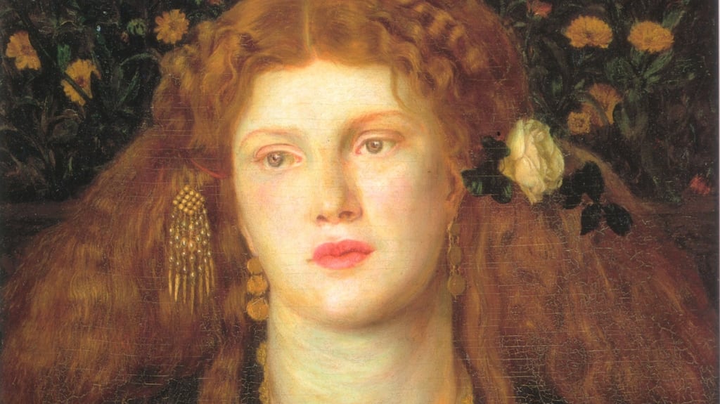 A detail from Bocca Baciata by Dante Gabriel Rossetti
