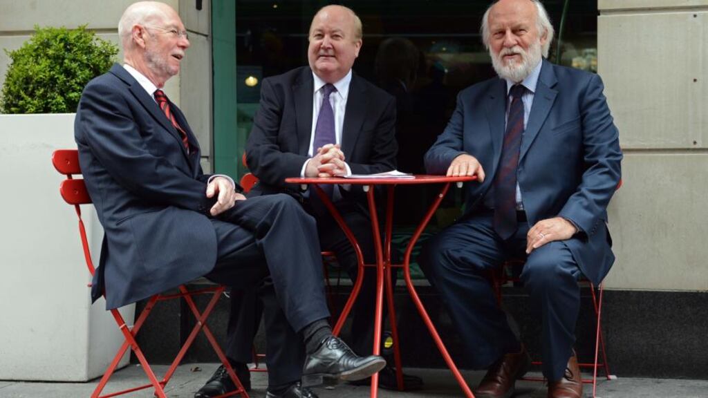 Daithi O’Ceallaigh, Chairman, Press Council of Ireland, Conor Brady, and Professor John Horgan, Press Ombudsman, at the launch of the annual report.