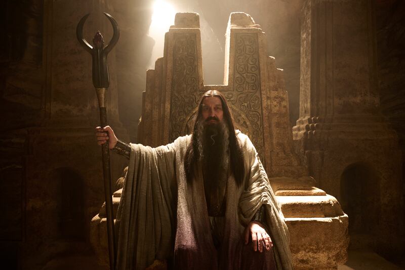 Ciarán Hinds as the ‘Dark Wizard’ in season two of The Lord of the Rings: The Rings of Power. Photograph: Prime Video