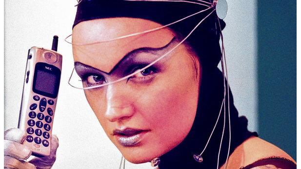 Model Vivienne Connolly with the NEC DB 2000 in 1998 Photograph: Don Emmert/Shaun Curry/AFP/Getty, Joe St Leger