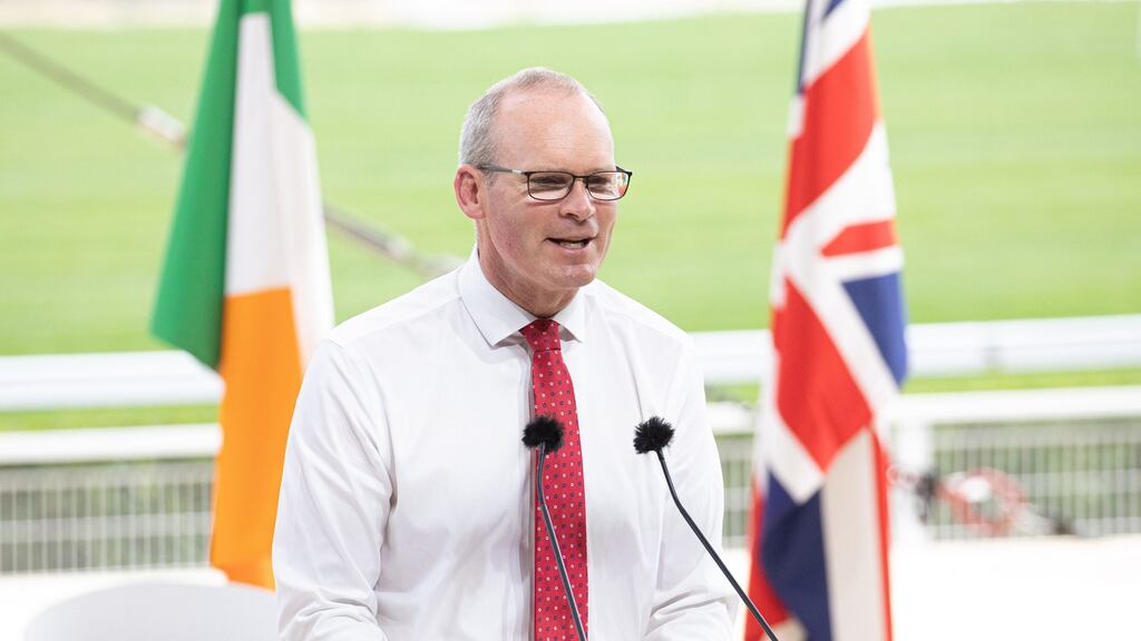 Tánaiste Simon Coveney speaking during a business conference at Longchamp racecourse in Paris last week. Photographer: Christophe Morin/Bloomberg