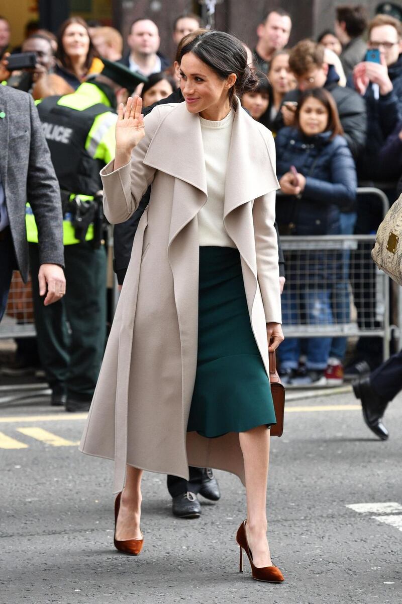 Meghan meeting members of the public  in Belfast, in March. Photograph: Pool/Samir Hussein/WireImage