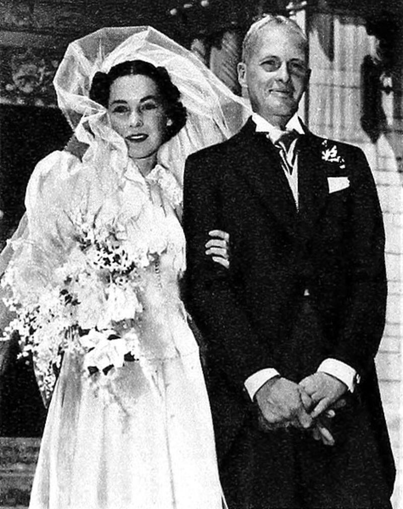 Maureen O'Sullivan and John Farrow’s wedding in 1936. Photograph: Wikimedia Commons