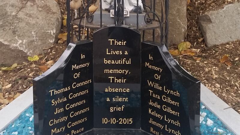 Traveller memorial at the Carrickmines halting site where 10 people perished last year