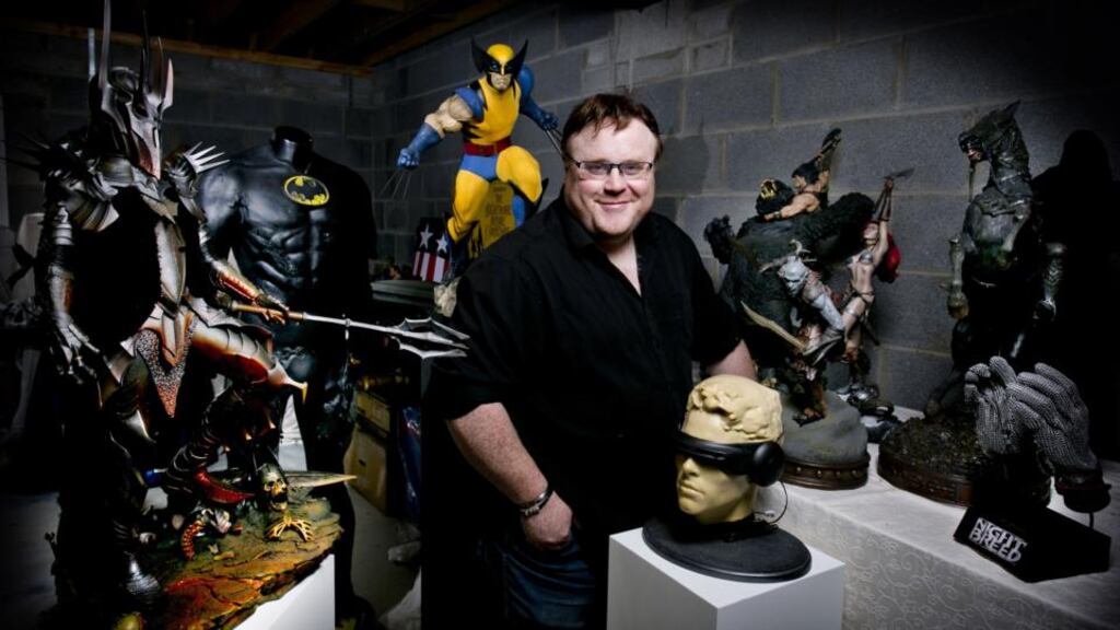 Derek Landy: I oftentimes attribute the sharpness of my dialogue to my stammer – it taught me to really appreciate how people spoke quickly. I gave my characters a superpower that I’d never had growing up – not of flight, or super-strength, or Adamantium claws, but of speech. Photographs: Chris Bellew / Fennell Photography