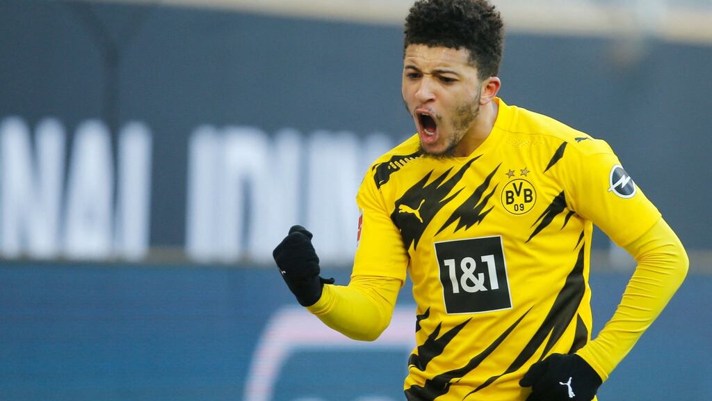 Borussia Dortmund have confirmed they have reached an agreement for Jadon Sancho to join Manchester United. Photo: Leon Kuegeler/POOL/AFP via Getty Images