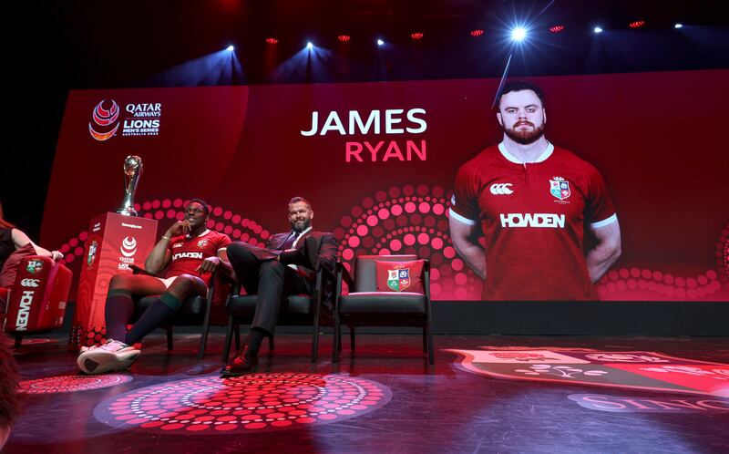 James Ryan being announced as part of the Lions team. Photograph: Billy Stickland/Inpho