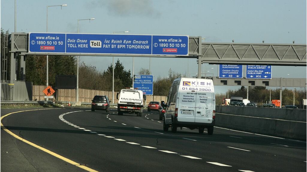 Compliance rate for toll section of M50 is high at 96.7%, but this still leaves 1.5m unpaid tolls in a year. Photograph: The Irish Times