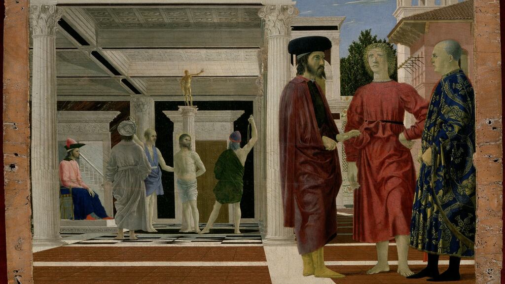 The Flagellation of Christ by Piero della Francesca. Photograph courtesy of Arte & Immagini via Getty Images