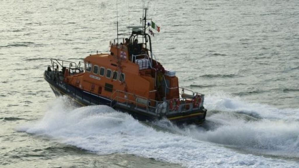 The alarm was raised at 4.30pm when the two people found themselves surrounded by water with two more hours of incoming tide.