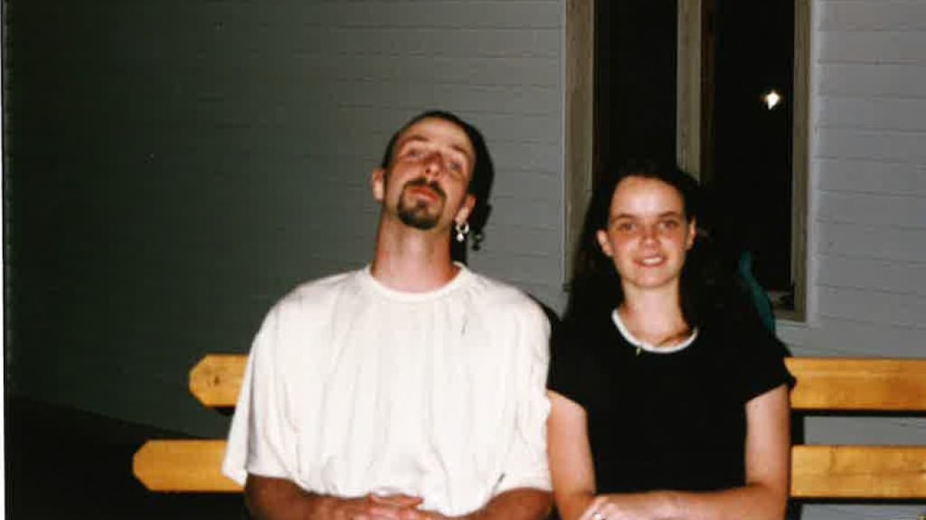 Fintan and Gabrielle, during the 1990s, on holiday in the US.