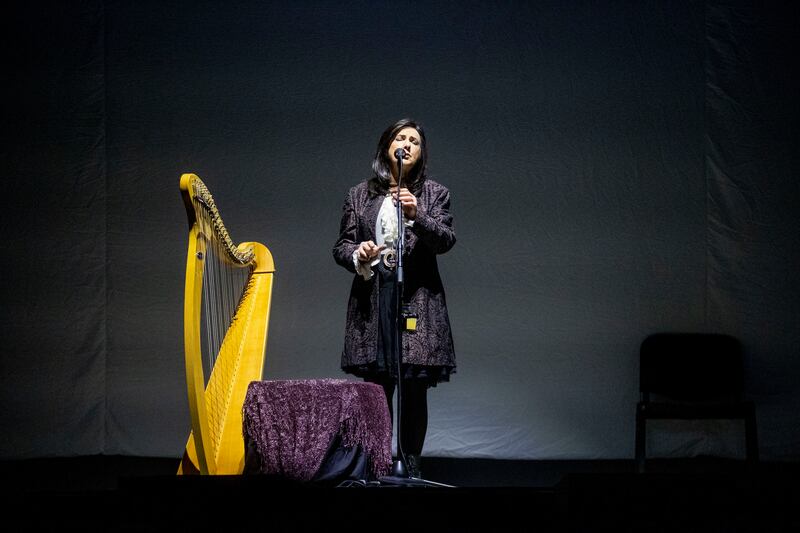 Moya Brennan of Clannad performing during the band's farwell concert at Dublin's 3Arena on Saturday night. Photograph: Tom Honan for The Irish Times.
