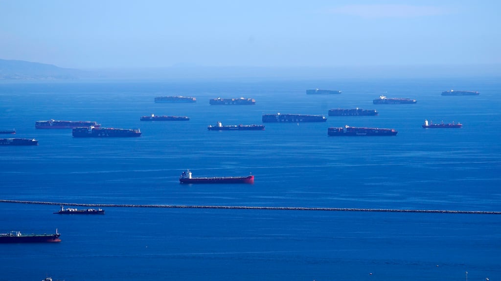 A deal for shipping emissions to reach net zero ‘by or around’ 2050 is now at risk of falling apart. Photo: (Mark J Terrill/AP)