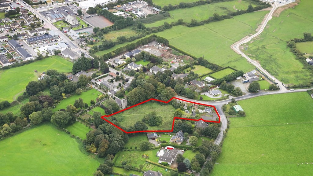 Aerial view of the McEvoy’s public house site in Newcastle, Co Dublin.
