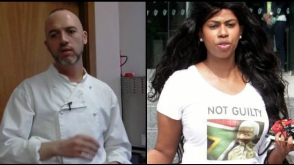 Chef Dylan McGrath and Daphney Sanasie: the model said she kept contacting him “because she wanted to annoy him and thought it was funny”