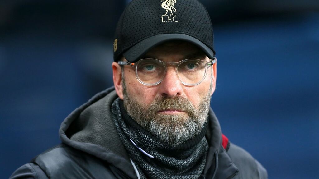 Liverpool manager Jürgen Klopp has been fined £45,000 by the FA for comments about referee Kevin Friend’s performance in his side’s draw at West Ham. Photograph: Richard Sellers/PA Wire.