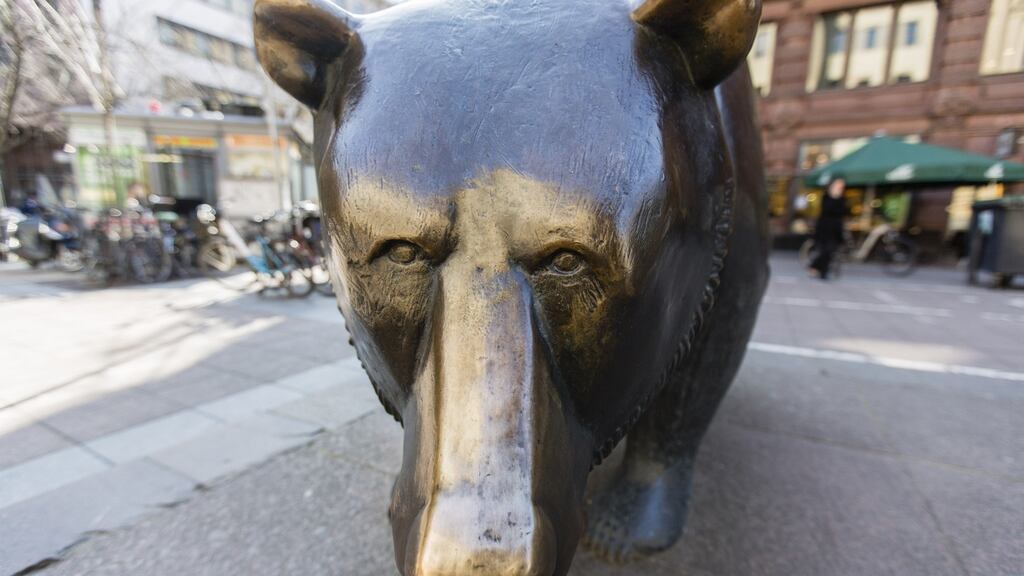 The Frankfurt Stock Exchange. European trading has been affect by the attack in Belgium. Photograph: Martin Leissl/Bloomberg