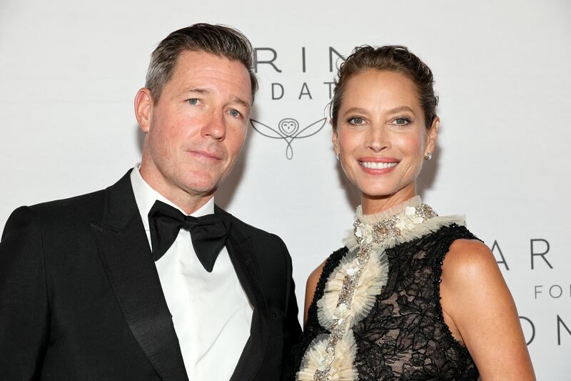 Edward Burns and Christy Turlington: 'We’re not so big that it ever interfered with our having a very normal family life.' Photograph: Dia Dipasupil/Getty Images