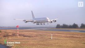 A380: world's largest passenger jet lands at Ireland West Airport