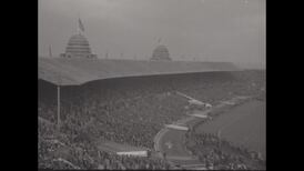 Young evangelist Billy Graham addresses 125,000 at Wembley Stadium