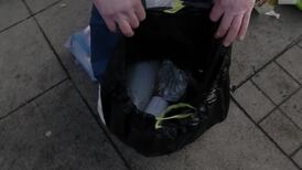 Campaigners ditch their plastic at the Dáil