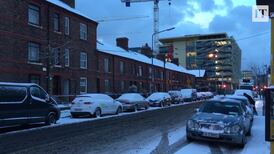 Dublin city centre blanketed by snow