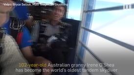102-year-old granny skydives for charity