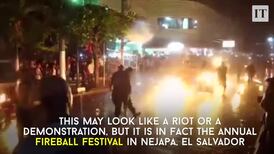 Locals hurl fireballs at each other for annual El Salvador festival