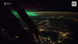 The northern lights as seen from space