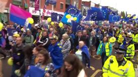 Thousands of protesters demand an end to Brexit in Manchester