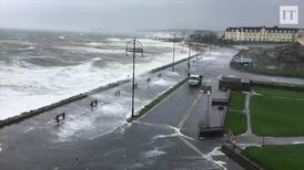 Coastal defences completely breached in Salthill