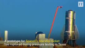 SpaceX prototype rocket ruptures during testing