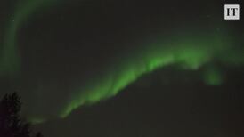 The Northern Lights create a magical display over Lapland