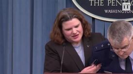 General faints at Pentagon briefing