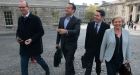 The Fine Gael negotiating team leaving Trinity College last week after talks with Fianna Fail on forming a government concluded. From left: Simon Coveney, Leo Varadkar, Paschal Donohue and Frances Fitzgerald.Photograph: Dave Meehan/The Irish Times