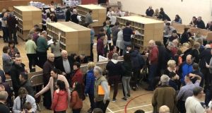 Galway East returned all three sitting TDs - Sean Canney (Ind); Ciaran Cannon (FG) and Anne Rabbitte (FF), but the count was not without drama as the 21-year-old Sinn Féin candidate Louis O’Hara was very close to pulling off a shock win. Photograph: Kevin O’Sullivan