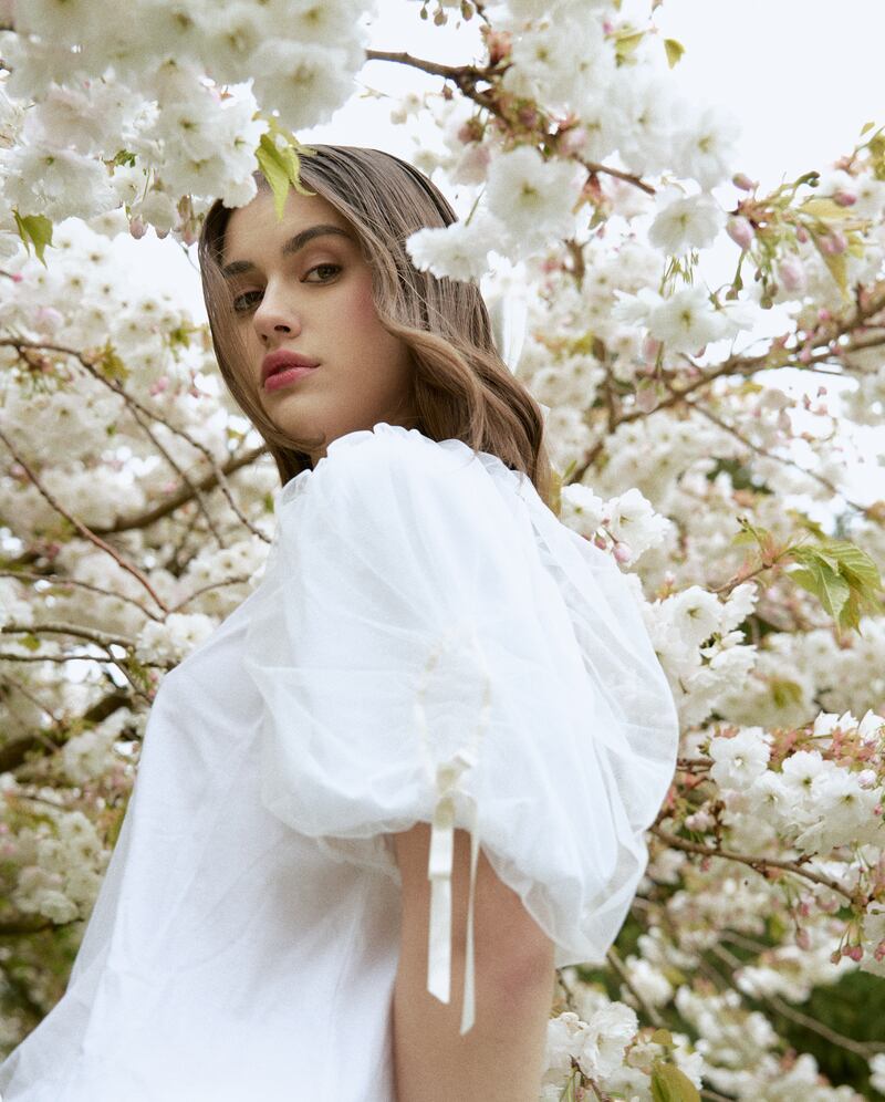 White pearl and tulle T-shirt, Simone Rocha at Havana, €162.50