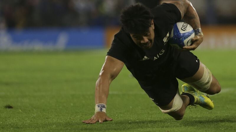 Ardie Savea  during the match. Photograph: Daniel Jayo/Getty Images