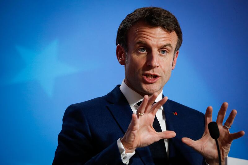 Emmanuel Macron is the first French president since 2002 to win re-election. Photograph: Stephanie Lecocq/EPA-EEE