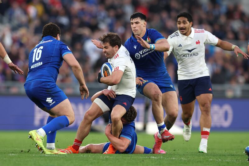 Antoine Dupont not driving the French team bus against Italy. Photograph: David Rogers/Getty Images