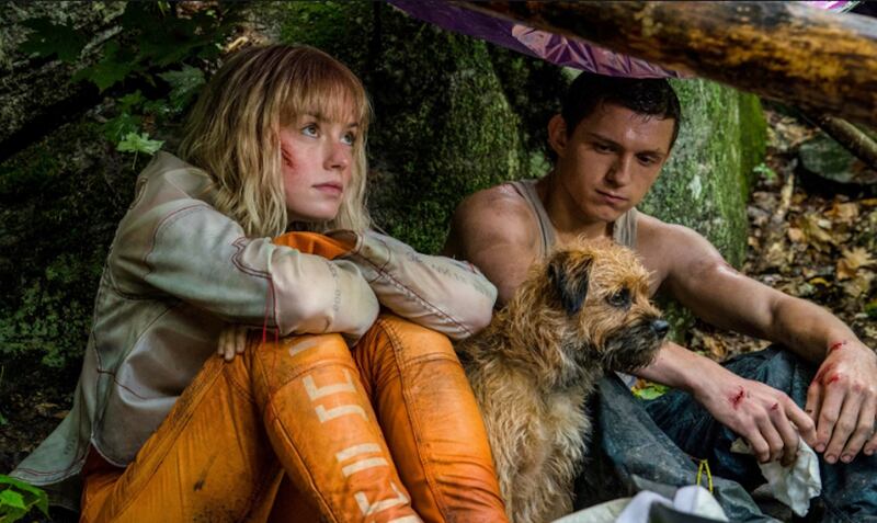 Daisy Ridley with Tom Holland in Chaos Walking