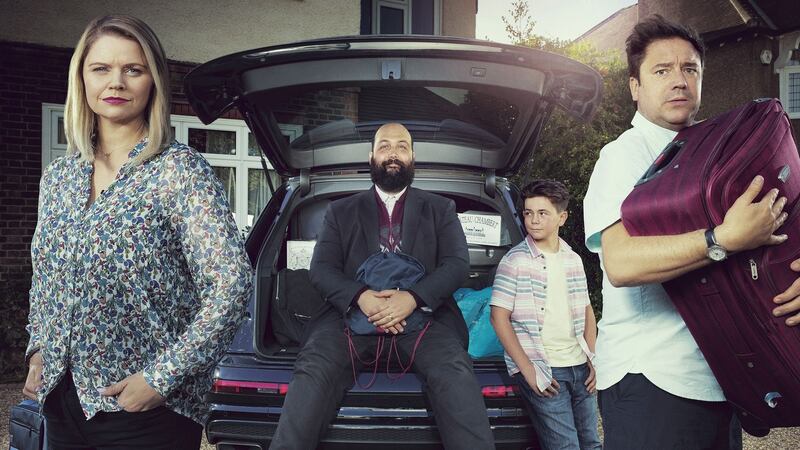 Rebekah Staton, Youssef Kerkour, Oaklee Pendergast and Rufus Jones in Home