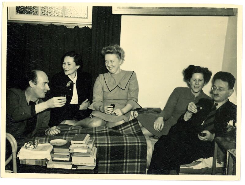 Judith Mok’s parents on their wedding day in 1947 with friends
