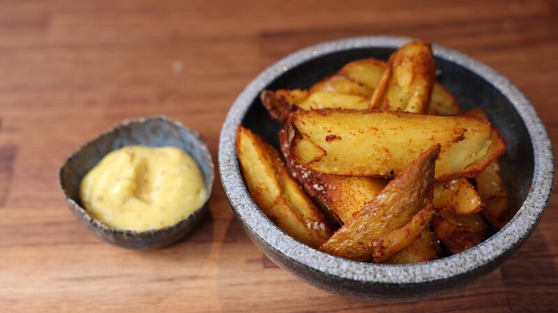 Smoked potato at  Bhonn Space, Blackrock Market, Blackrock, Co Dublin. Photograph: Dara Mac Dónaill
